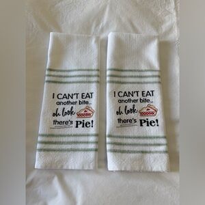 Kay Dee Designs | Set 2 Kitchen Towels | “I Can’t Eat Another Bite, Look Pie!”